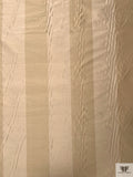 Bold Striped Yarn-Dyed Silk Shantung - Brandon Beige / Shaker Beige