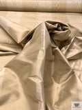 Bold Striped Yarn-Dyed Silk Shantung - Brandon Beige / Shaker Beige