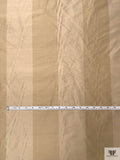 Bold Striped Yarn-Dyed Silk Shantung - Brandon Beige / Shaker Beige