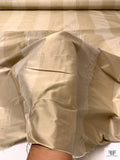 Bold Striped Yarn-Dyed Silk Shantung - Brandon Beige / Shaker Beige