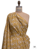 Italian Floral Printed Cotton Tawny Lawn - Mustard / White