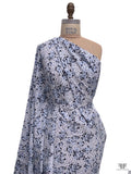 Ditsy Floral Printed Cotton Lawn - Pale Blue / Black / White