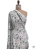 Bamboo Butterfly Toile Printed Cotton Lawn - Irish Green / White