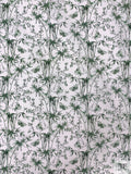 Bamboo Butterfly Toile Printed Cotton Lawn - Irish Green / White