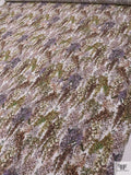 Impressionist Wisteria Printed Cotton Lawn - Dusty Pinks / Green / Purple