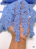 Floral Vine Guipure Lace Trim - Periwinkle Blue