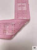 Crochet-Look Geometric Guipure Lace Trim - Soft Pink
