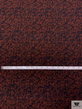 Ditsy Rings Printed Soft Rayon Jersey Knit - Rust / Black