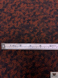 Ditsy Rings Printed Soft Rayon Jersey Knit - Rust / Black