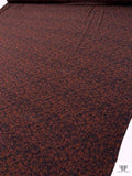 Ditsy Rings Printed Soft Rayon Jersey Knit - Rust / Black