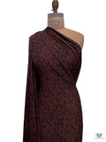 Ditsy Rings Printed Soft Rayon Jersey Knit - Rust / Black