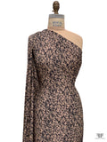 Ditsy Rings Printed Soft Rayon Jersey Knit - Light Peach / Black