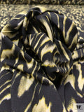 Hazy Ripple Printed Soft Rayon Jersey Knit - Black / Chartreuse / Creamy-Beige