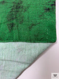 Tie-Dye Blossoms Printed Soft Rayon Jersey Knit - Green / Black