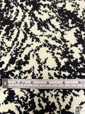 Stippled Graphic Printed Soft Rayon Jersey Knit - Black / Off-White
