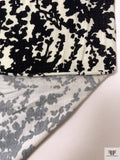 Stippled Graphic Printed Soft Rayon Jersey Knit - Black / Off-White