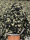 Nocturnal Floral Printed Soft Rayon Jersey Knit - Black / Moss Green / Cream
