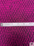 Viper Printed Soft Rayon Jersey Knit - Magenta / Black