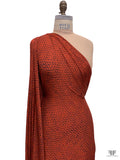 Viper Printed Soft Rayon Jersey Knit - Burnt Orange / Black