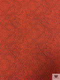Viper Printed Soft Rayon Jersey Knit - Burnt Orange / Black