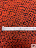 Viper Printed Soft Rayon Jersey Knit - Burnt Orange / Black