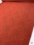 Viper Printed Soft Rayon Jersey Knit - Burnt Orange / Black