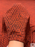 Viper Printed Soft Rayon Jersey Knit - Burnt Orange / Black