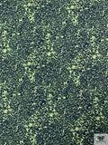 Abstract Swirls Printed Soft Rayon Jersey Knit - Pear Green / Dark Navy
