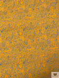 Abstract Swirls Printed Soft Rayon Jersey Knit - Tangerine / Grey