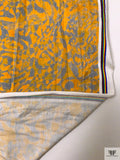 Abstract Swirls Printed Soft Rayon Jersey Knit - Tangerine / Grey