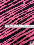 Zebra Inspired Printed Soft Rayon Jersey Knit - Pink / Black