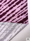 Zebra Inspired Printed Soft Rayon Jersey Knit - Lilac / Plum