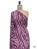 Zebra Inspired Printed Soft Rayon Jersey Knit - Lilac / Plum