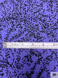 Ditsy Vine Swirls Printed Soft Rayon Jersey Knit - Periwinkle / Black