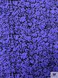 Floral Shadows Printed Soft Rayon Jersey Knit - Periwinkle / Black