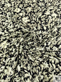 Floral Shadows Printed Soft Rayon Jersey Knit - Muted Olive / Cream / Black