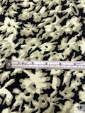 Floral Shadows Printed Soft Rayon Jersey Knit - Muted Olive / Cream / Black