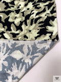 Floral Shadows Printed Soft Rayon Jersey Knit - Muted Olive / Cream / Black