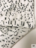 Ditsy Graphic Printed Tissue Cotton Jersey Knit - Off-White / Black