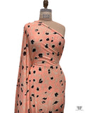 Leopard Inspired Printed Tissue Cotton Jersey Knit - Coral / Tan / Black
