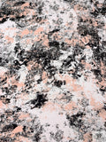 Abstract Printed Tissue Cotton Jersey Knit - Blush Nude / Black / Off-White