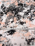 Abstract Printed Tissue Cotton Jersey Knit - Blush Nude / Black / Off-White