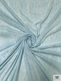 Moiré Inspired Printed Tissue Cotton Jersey Knit - Sky Blue