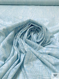 Moiré Inspired Printed Tissue Cotton Jersey Knit - Sky Blue
