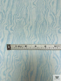 Moiré Inspired Printed Tissue Cotton Jersey Knit - Sky Blue