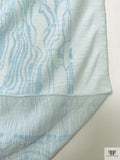 Moiré Inspired Printed Tissue Cotton Jersey Knit - Sky Blue