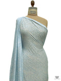 Moiré Inspired Printed Tissue Cotton Jersey Knit - Sky Blue