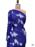 Ethereal Rose Printed Tissue Cotton Jersey Knit - Persian Indigo / Pale Aqua