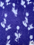 Ethereal Rose Printed Tissue Cotton Jersey Knit - Persian Indigo / Pale Aqua