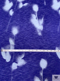 Ethereal Rose Printed Tissue Cotton Jersey Knit - Persian Indigo / Pale Aqua